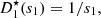 $$ {D}_1^{\star }({s}_1)=1/{s}_1, $$