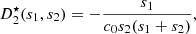 $$ {D}_2^{\star }({s}_1,{s}_2)=-\frac{{s}_1}{{c}_0{s}_2({s}_1+{s}_2)}, $$