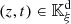 $ (z,t)\in {\mathbb{K}}_{\xi }^{\mathrm{d}}$