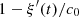$ 1-{\xi }^\mathrm{\prime}(t)/{c}_0$