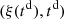 $ (\xi ({t}^{\mathrm{d}}),{t}^{\mathrm{d}})$