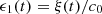$ {\epsilon }_1(t)=\xi (t)/{c}_0$