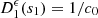 $ {D}_1^{\epsilon }({s}_1)=1/{c}_0$