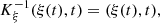 $$ {K}_{\xi }^{-1}(\xi (t),t)=(\xi (t),t), $$