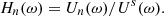 $$ {H}_n(\omega )={U}_n(\omega )/{U}^s(\omega ). $$