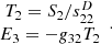 $$ \begin{array}{c}{T}_2={S}_2/{s}_{22}^D\\ {E}_3=-{g}_{32}{T}_2\end{array}. $$