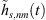$ {\mathop{h}\limits^\tilde}_{s,{nm}}(t)$
