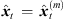 $ {\widehat{{x}}}_t\enspace =\enspace {\widehat{{x}}}_t^{(m)}$