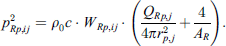 $$ {p}_{{Rp},{ij}}^2={\rho }_0c\bullet {W}_{{Rp},{ij}}\bullet \left(\frac{{Q}_{{Rp},j}}{4\pi {r}_{p,j}^2}+\frac{4}{{A}_R}\right). $$