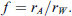 $$ f={r}_A/{r}_W. $$