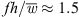 $ {fh}/\bar{w}\approx \enspace 0.5$