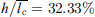 $ h/\overline{{l}_{\mathrm{c}}}=32.33\%$