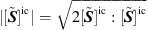 $ |[\stackrel{\tilde }{{S}}{]}^{\mathrm{ic}}|=\sqrt{2[\stackrel{\tilde }{{S}}{]}^{\mathrm{ic}}:[\stackrel{\tilde }{{S}}{]}^{\mathrm{ic}}}$