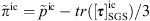 $ {\stackrel{\tilde }{\pi }}^{\mathrm{ic}}={\mathop{p}\limits^\tilde}^{\mathrm{ic}}-{tr}([{\tau }{]}_{\mathrm{SGS}}^{\mathrm{ic}})/3$