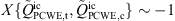 $ X\{{\mathop{Q}\limits^\tilde}_{\mathrm{PCWE},\mathrm{t}}^{\mathrm{ic}},{\mathop{Q}\limits^\tilde}_{\mathrm{PCWE},\mathrm{c}}^{\mathrm{ic}}\}\sim -1$