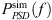 $ {P}_{{PSD}}^{\mathrm{sim}}(f)$