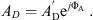 $$ {A}_D={A}_{\mathrm{D}}^\mathrm{\prime}{\mathrm{e}}^{j{\mathrm{\Phi }}_{\mathrm{A}}}\enspace. $$