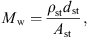 $$ {M}_{\mathrm{w}}=\frac{{\rho }_{\mathrm{st}}{d}_{\mathrm{st}}}{{A}_{\mathrm{st}}}, $$