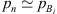 $ {p}_n\simeq {p}_{{B}_i}$
