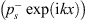 $ \left({p}_s^{-}\mathrm{exp}(\mathrm{i}{kx})\right)$