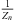 $ \frac{1}{{Z}_n}$