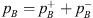 $ {p}_B={p}_B^{+}+{p}_B^{-}$