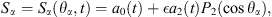 $$ {S}_{\alpha }={S}_{\alpha }\left({\theta }_{\alpha },t\right)={a}_0(t)+\epsilon {a}_2(t){P}_2\left(\mathrm{cos}{\theta }_{\alpha }\right), $$
