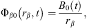 $$ {\mathrm{\Phi }}_{\beta 0}\left({r}_{\beta },t\right)=\frac{{B}_0(t)}{{r}_{\beta }}, $$