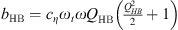 $ {b}_{\mathrm{HB}}={c}_{\eta }{\omega }_t\omega {Q}_{\mathrm{HB}}\left(\frac{{Q}_{{HB}}^2}{2}+1\right)$