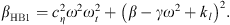 $$ {\beta }_{\mathrm{HB}1}={c}_{\eta }^2{\omega }^2{\omega }_t^2+{\left(\beta -\gamma {\omega }^2+{k}_l\right)}^2. $$