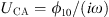 $ {U}_{\mathrm{CA}}={\phi }_{10}/(i\omega )$