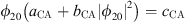 $$ {\phi }_{20}\left({a}_{\mathrm{CA}}+{b}_{\mathrm{CA}}{\left|{\phi }_{20}\right|}^2\right)={c}_{\mathrm{CA}} $$
