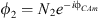 $ {\phi }_2={N}_2{e}^{-i{\mathrm{\phi }}_{{CAm}}}$