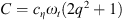 $ C={c}_{\eta }{\omega }_t\left(2{q}^2+1\right)$