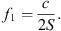 $$ {f}_1=\frac{c}{2S}. $$