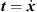 $ {t}=\stackrel{\dot }{{x}}$