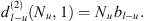 $$ {d}_{l-u}^{(2)}\left({N}_u,1\right)={N}_u{b}_{l-u}. $$