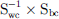 $ {\mathrm{S}}_{\mathrm{wc}}^{-1}\times {\mathrm{S}}_{\mathrm{bc}}$