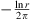 $ -\frac{\mathrm{ln}r}{2\pi }$