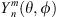$ {Y}_n^m(\theta,\phi )$
