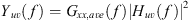 $$ {Y}_{{uv}}(f)={G}_{{xx},{ave}}(f){\left.|{H}_{{uv}}(f) \right|}^2 $$
