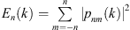 $$ \begin{aligned} E_n(k) = \sum _{m=-n}^n|p_n^m(k)|^2 \end{aligned} $$
