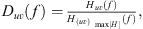 $$ \begin{aligned} D_{uv}(f) = \frac{H_{uv}(f)}{H_{(uv)_{\text{ max}|H|}}(f)}, \end{aligned} $$