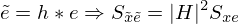 $$ {\tilde {e}} = h * e \Rightarrow S_{{\tilde {x}}{\tilde {e}}} = |H|^2S_{xe} $$
