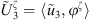 $ {\mathop{U}\limits^\tilde}_3^{\zeta }=\left\langle {\mathop{u}\limits^\tilde}_3,{\phi }^{\zeta }\right\rangle$
