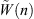 $ \mathop{W}\limits^\tilde(n)$