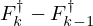 $ F^\dagger _{k} - F^\dagger _{k-1} $