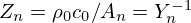 $ Z_{n}=\rho _0c_0/A_{n}=Y_{n}^{-1} $