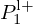$ P_1^{\mathrm {l}+} $