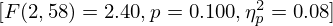 $ [F(2,58) = 2.40, p = 0.100, \eta _{p}^{2} = 0.08] $